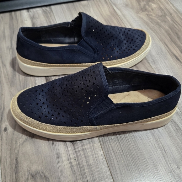 Sonoma Blue Slip On Shoes Sz 9.5 Navy/tan - Picture 6 of 11